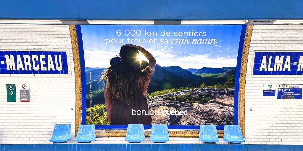 campagne ooh pour l'office du tourisme du quebec